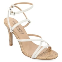 Journee Collection Womens Fylissa Multi Strap Stiletto nyitott lábujjszivattyúk