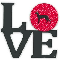 Carolines kincsek Ck5667walv keleti rövidszőrű macska szerelem fém fal Artwork szerelem, piros, 12x12, Többszínű