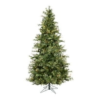 Vickerman 7.5 ' vegyes ország fenyő vékony mesterséges karácsonyfa, meleg fehér Dura-Lit 6 LED-es lámpák