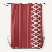 Egyszerűen Daisy Zipper Stripe Ligonberry Red 70 W 73 H zuhanyfüggöny