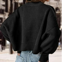 Női Hosszú ujjú Kerek nyakú egyszínű laza szabású divat alkalmi pulóver pulóver kötött felsők pulóverek Női pulóver