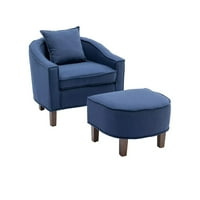 Accent szék Oszmán, Modern század közepén hordó szék lábtámasz, kényelmes kárpitozott fotel nappali hálószoba kis terek,