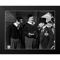 Hollywood Fotóarchívum Fekete Modern keretes Múzeum Művészeti nyomtatás címmel-Laurel and Hardy-rendszeres cserkész