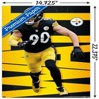 Pittsburgh Steelers-T. J. Watt Fali Poszter, 14.725 22.375