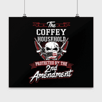 Vezetéknév Coffey poszter-a 2. második módosítás által védett háztartás-személyre szabott Fegyver szerelmeseinek Ajándékok