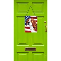 Carolines Treasures SC9005DS USA amerikai zászló Beagle falra vagy ajtóra lógó nyomatokkal, 12x16, Többszínű