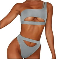 Női Fürdőruha Bikini Szilárd Készlet Fürdőruha Két Töltött Soild Fürdőruha Beachwear