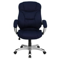 Flash bútorok magas hátsó Sötétkék mikroszálas Kortárs végrehajtó forgó ergonomikus irodai szék karokkal