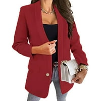 njshnmn női blézerek munka irodai üzleti kabát zseb blézerrel nőknek Plusz méret 3 45, Piros, XXXXL