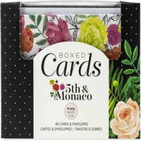 Rózsaszín Paislee a kártyák W borítékok 40 doboz - 5. & Monaco