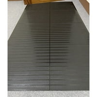 Ottomanson padlóvédő vízálló nem csúszásgumi rubberback beltéri védő futó szőnyeg, 2'2 14 ', fekete