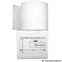 Tekercsek; címkék tekercsenként Dymo-kompatibilis szállítási és postai címkék 4XL - BPA mentes