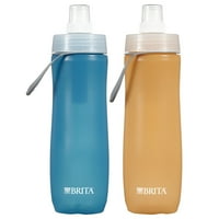 Brita Sport vizes palack szűrőkkel-oz-BPA Free-Twin Pack, kék és narancssárga