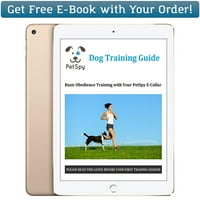 PetSpy Dual Training Shock nyakörv kutyáknak sípolás, rezgés és elektromos sokkoló, újratölthető és vízálló E-gallér