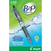 Pilot BeGreen B2P finom pont Gél tollak-finom toll pont toll pont méret-Újratölthető-visszahúzható-Fekete