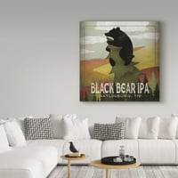 Védjegy képzőművészet 'levél Kukkoló fekete medve IPA' vászon művészet Ryan Fowler