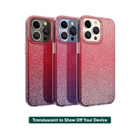 onn. Lila és rózsaszín csillogó Ombre telefon tok iPhone Pro