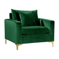 Meridian bútor Naomi bársony akcentussal szék zöld