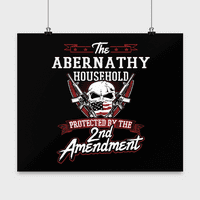 Vezetéknév Abernathy poszter-a 2. második módosítás által védett háztartás-személyre szabott Fegyver szerelmeseinek