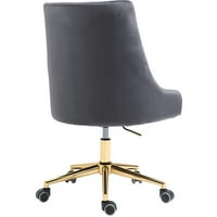 Meridian bútor Karina forgatható állítható szürke bársony és arany irodai szék