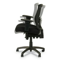 Alera Etros sorozat Mesh Közép-hátsó Petite multifunkciós szék, támogatja akár lb, 17.16 20.86 ülésmagasság, Fekete
