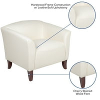 Flash bútorok HERCULES Imperial sorozat elefántcsont LeatherSoft szék