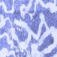 Ahgly Company Beltéri Téglalap Absztrakt Kék Modern Terület Szőnyegek, 2 '5'