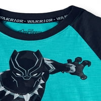 Marvel Black Panther rövid ujjú raglan póló