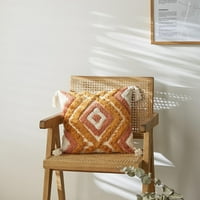 Dobd párnahuzat kanapé kanapé, kézzel szőtt csomózott Boho párnák fedél dekoratív hálószoba irodai párnahuzat-Barna