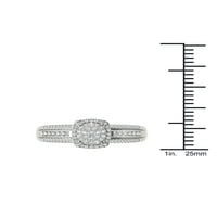 3 8ct TDW Diamond 10K fehérarany klaszter halo eljegyzési gyűrű