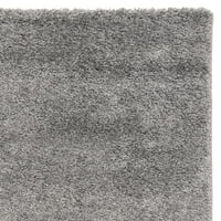 Solo Dulcibella szilárd plüss bozontos terület szőnyeg, faszén, 5'1 7'6