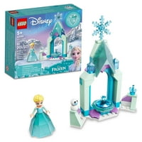 Disney Elsa kastély udvari Épületkészlet, Disney Fagyasztott Jégvár Elsa hercegnővel Mini baba figura, Disney hercegnő