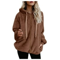 wofedyo női kapucnis pulóver kabát meleg gyapjú cipzáras zsebek pamut kabát felsőruházat női pulóver