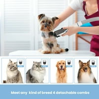 Moosoo Pet Grooming Vacuum & Dog Grooming Kit 1,3 literes kapacitással nagyobb Pet Hair Dust Cup kutya kefe Pet Hair