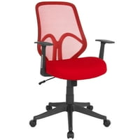 Flash bútorok Salerno sorozat magas hátsó piros hálós irodai szék karokkal