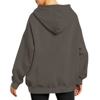 Voncos Kapucnis Női ajánlatok Kényelmes könnyű őszi és Téli meleg pulóver ingek hosszú ujjú zsebbel Egyszínű pulóverek