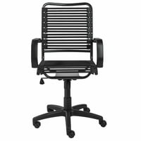 23.04 25.6 41.74 Fekete Lapos Bungie zsinórok magas hátsó irodai szék grafit fekete kerettel és talppal