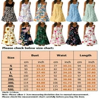Avamo női nyári Sundress tunika Midi ruhák Virágmintás tartály ruha Női Alkalmi Boho Q-3WDSDA37-L