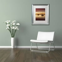 Védjegy Szépművészet Sunset Hues vászon művészet, Michael Blanchette Photography White Matt, ezüst keret