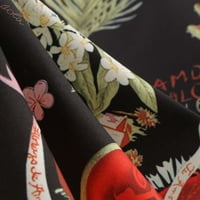 Vintage Virág kötőfék koktél hinta ruha ujjatlan Prom Tea Party ruha Hepburn stílus nyári ruha Fekete XXL