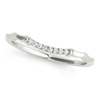 Mauli Jewels eljegyzési gyűrűk nőknek 0. Karátos gyémánt finom esküvői zenekar vasvilla 10k fehér arany