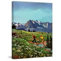 Marmont Hill Mt. Rainier piknik Festés nyomtatás csomagolt vászonra