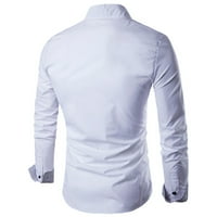 Vékony póló lefelé mutató felső blúz alkalmi nyomtatás férfiak Collor Hüvely Hosszú Férfi ingek nyári póló