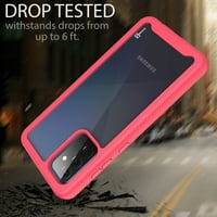 CoverON Samsung Galaxy A Telefon Esetében, Katonai Minőségű Teljes Test Masszív Slim Fit Átlátszó Fedél, Rózsaszín