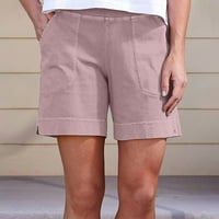 Női rövidnadrág nyári alkalmi Egyszínű Könnyű nadrág zsebekkel