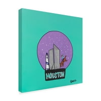 Védjegy képzőművészet 'Houston hógömb' vászon művészet Brian Nash