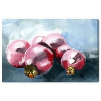 Runway Avenue ünnepi és szezonális fali művészet vászon nyomtatványok „Pink díszek” ünnepek - rózsaszín, kék