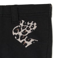 Garanimals Baby & Toddler Girls Leopard Print Hearts nyomtatott nadrág, méret 12m-5T