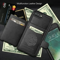 : Kona vegán bőr fólió pénztárca tok és szelfi bot Mini állvány az Apple iPhone 6S -hez - Kickstand, Card Slots, CAR