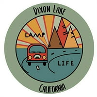 Dixon Lake California Szuvenír Vinyl Matrica Matrica Kemping Design